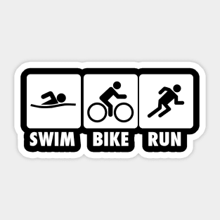 Swim Bike Run Sticker